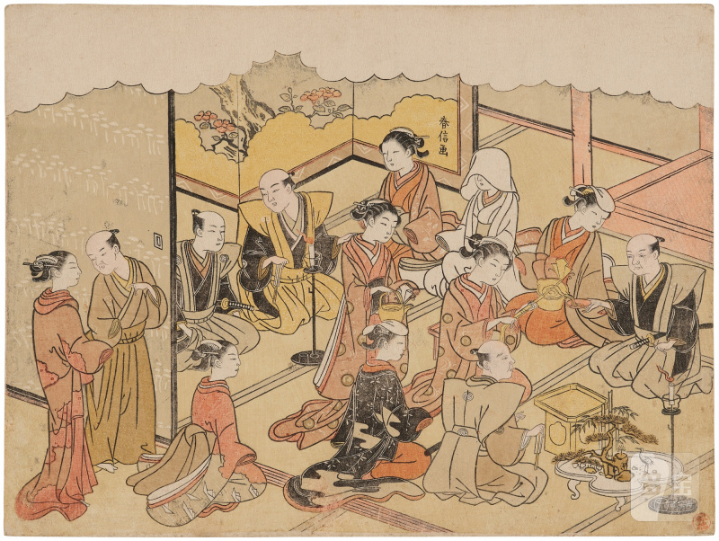 Suzuki Harunobu (1725-1770) | The complete set of Marriage in Brocade Prints, the Carriage of the Virtuous Woman (Konrei nishiki misao-guruma), also known as the Marriage series | Edo period, 18th century - 图8